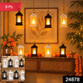 Decorative Flameless Led Mini Lantern Candles For Festive Home Decor (8 Pc Set)